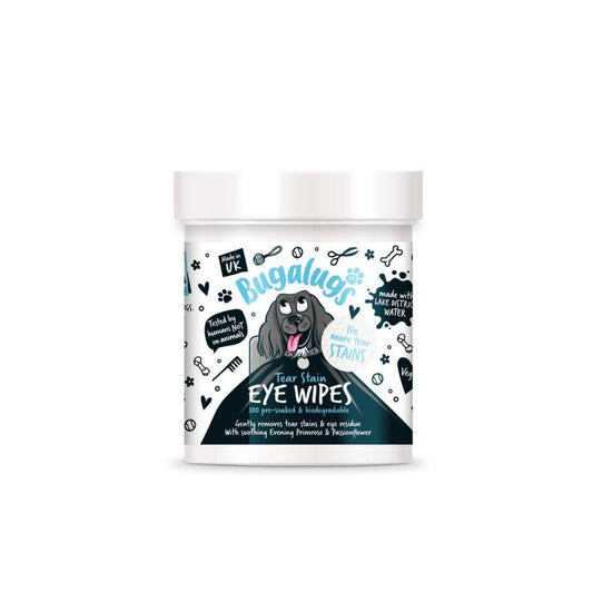 Bugalugs Tear Stain EyeWipes (100 pre soaked Bio Wipes)