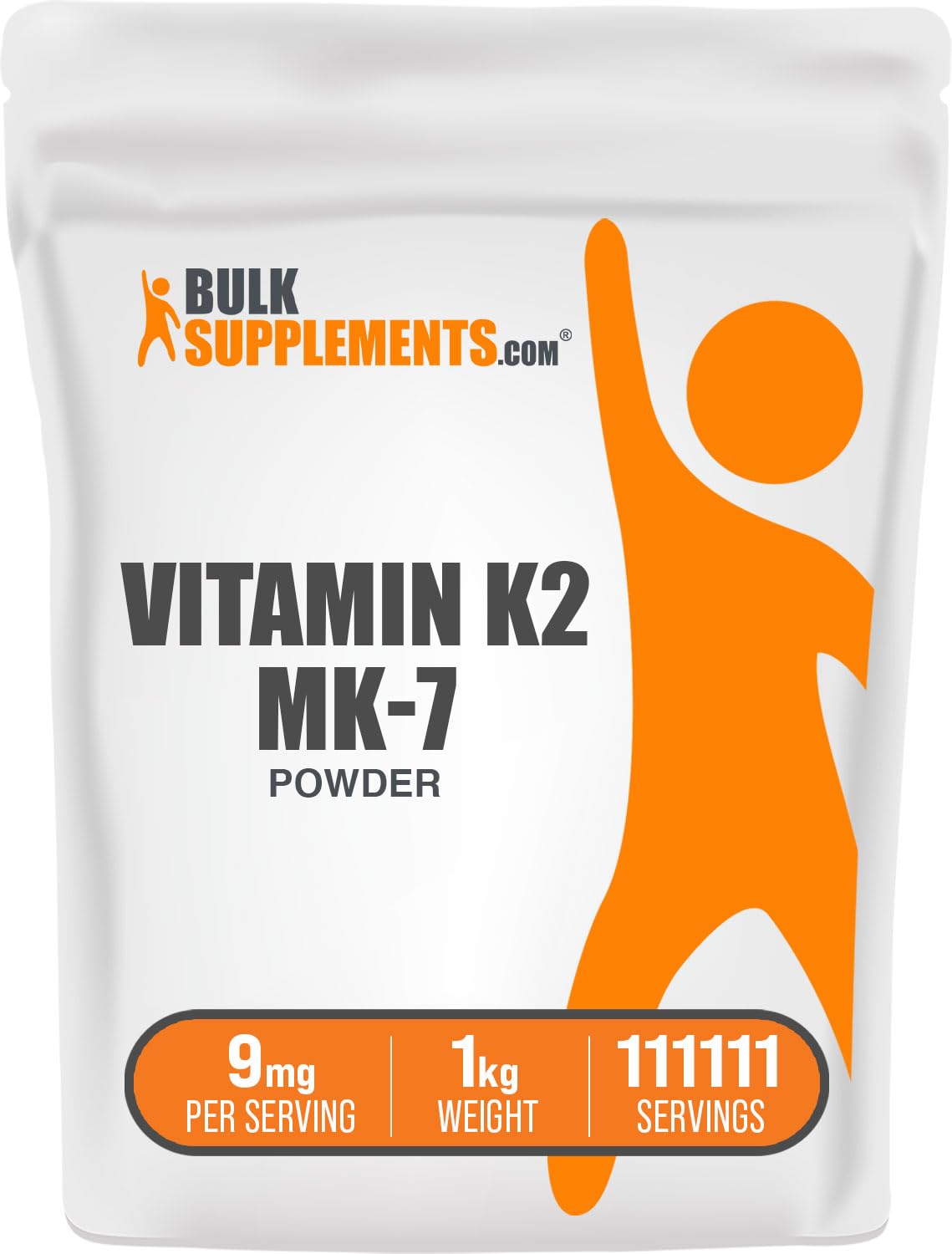 Vitamin K2 MK-7 Powder – 9 mg/Serving, 1kg | Gluten Free