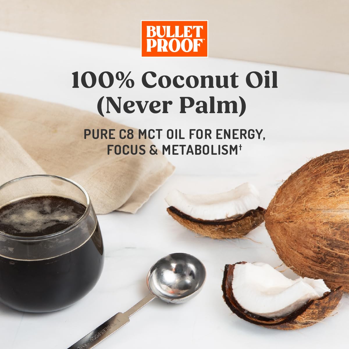 Bulletproof Brain Octane C8 MCT Oil Travel Size – 3 oz | Keto Energy