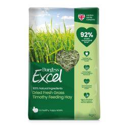 Burgess Excel Dried Fresh Grass Timothy Feeding Hay 1kg - Case of 4