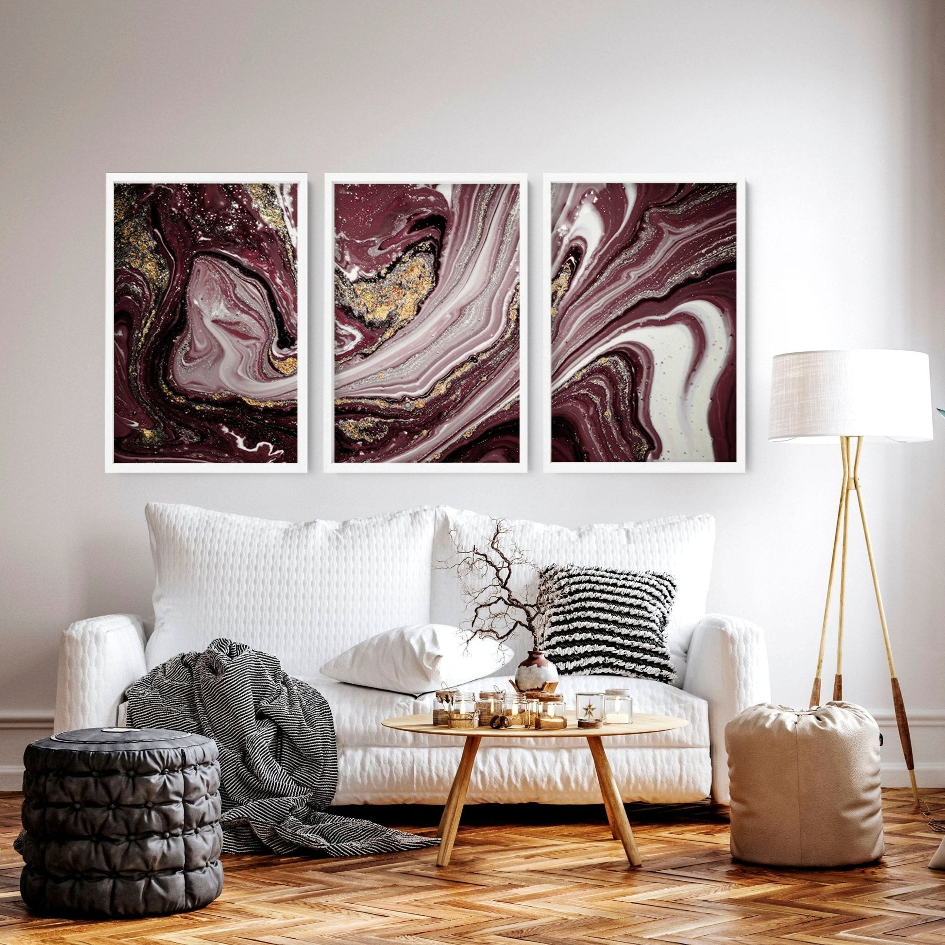 Wall art Marble inspired | set of 3 wall art prints