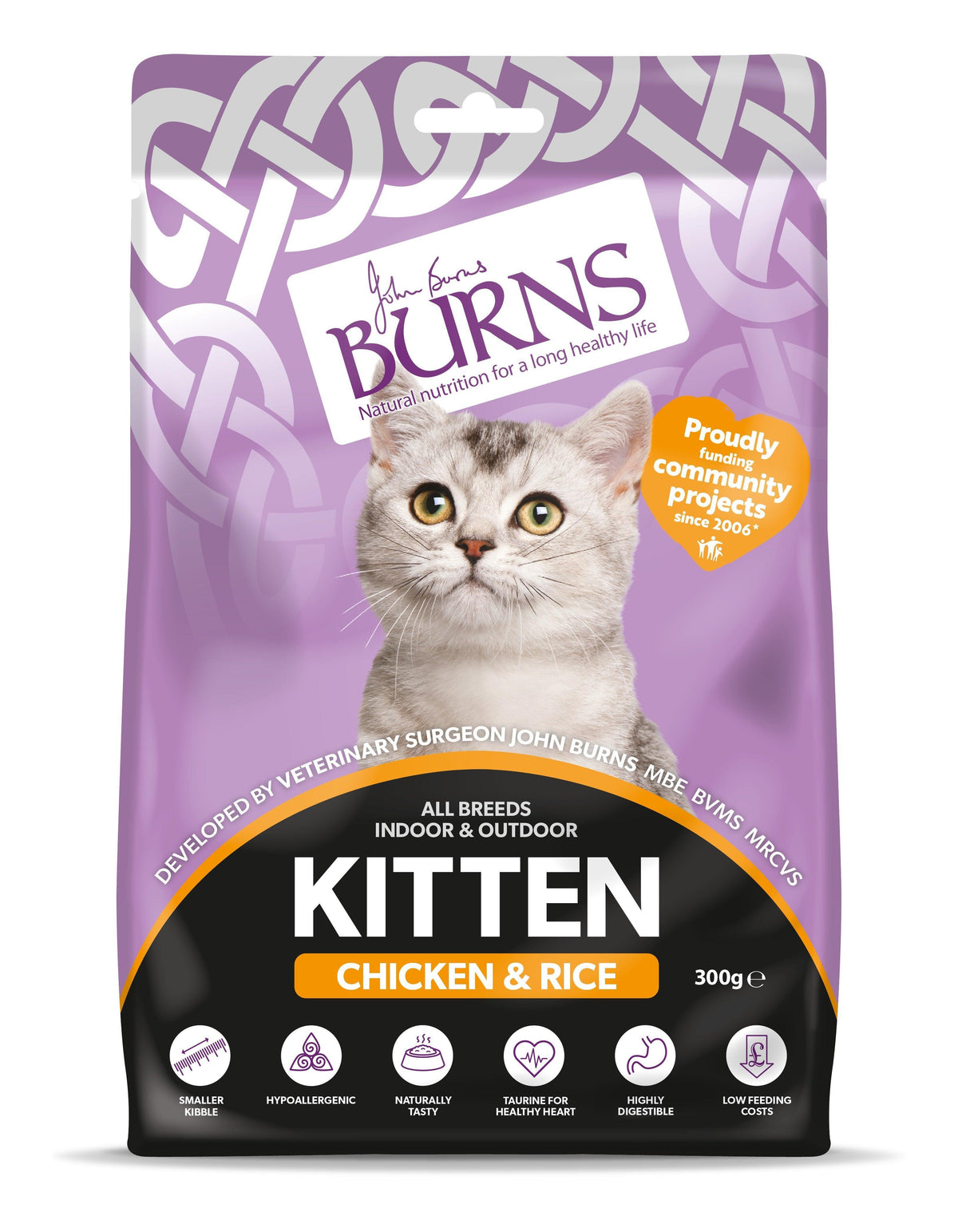 Burns Kitten Chicken & Rice 300g