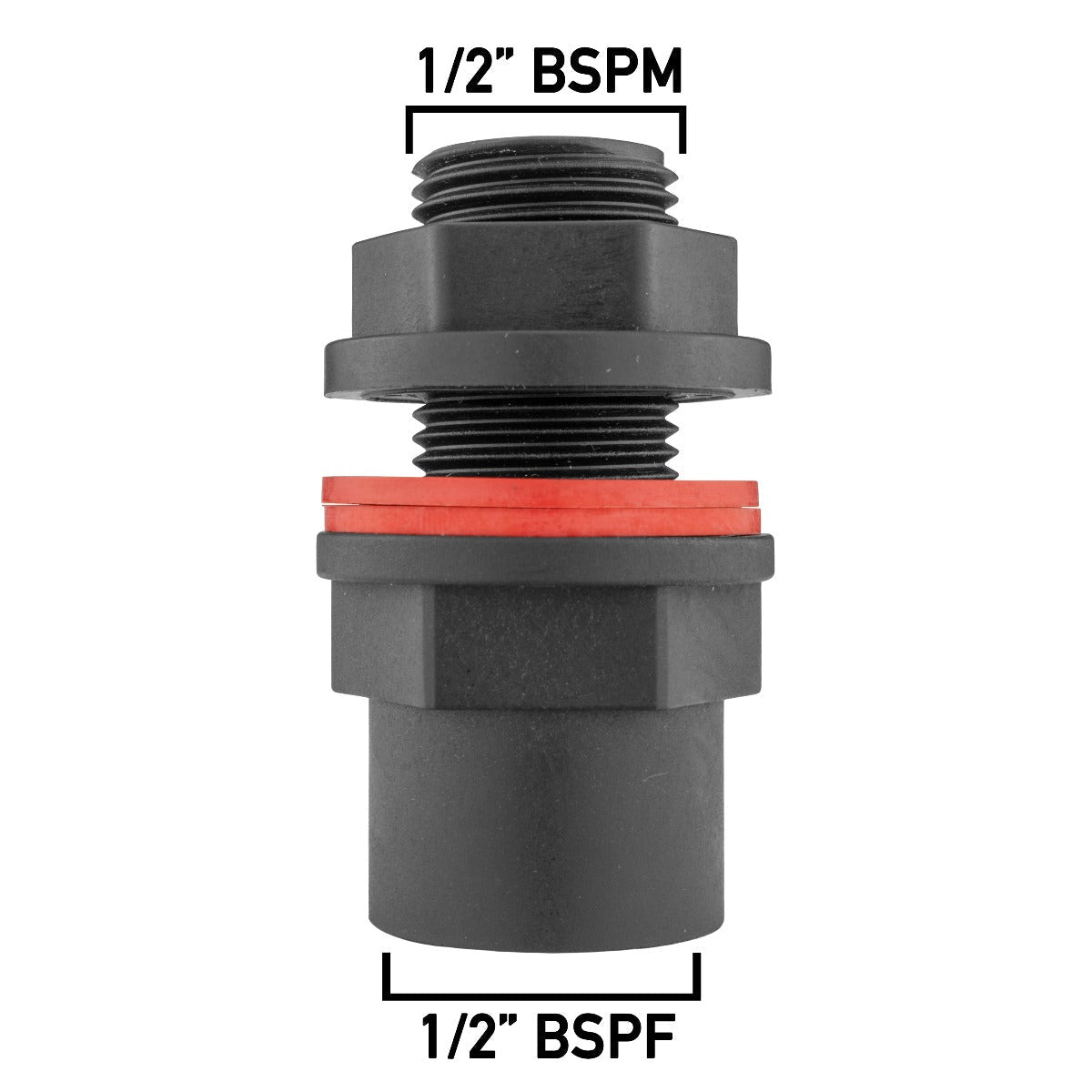 Water Butt 1/2in BSP Male With Female Outlet and Drill Bit for Hose Pipe Fitting