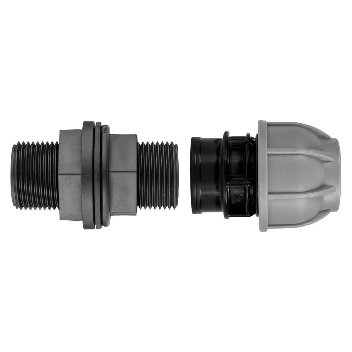 ¾” BSP Water Butt Fitting with 25mm MDPE Straight