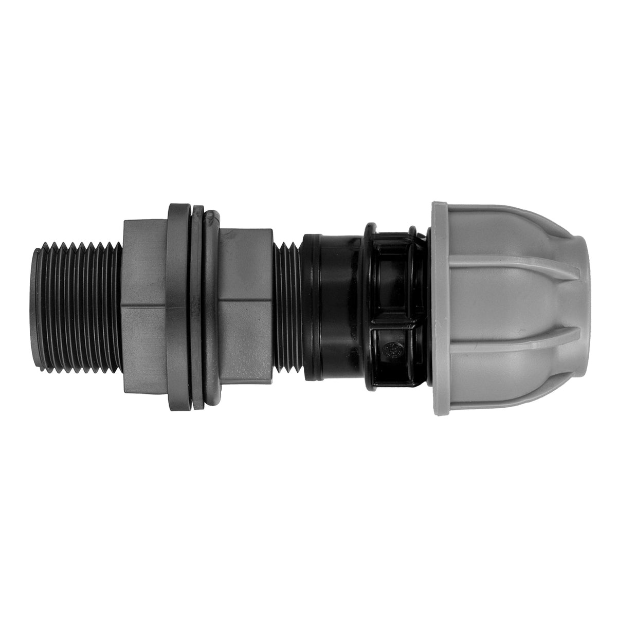 ¾” BSP Water Butt Fitting with 25mm MDPE Straight