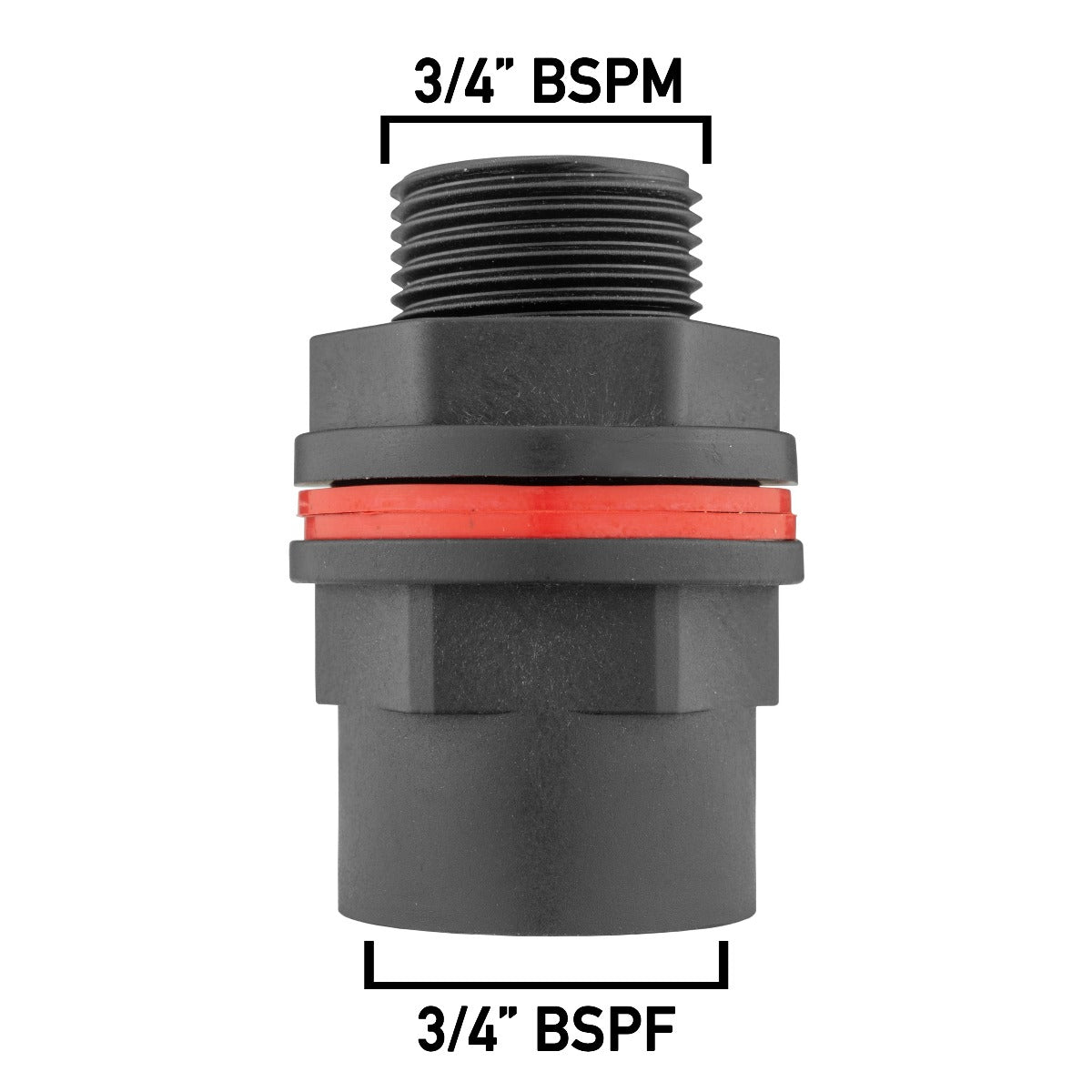 Water Butt 3/4in BSP Male with Female Outlet Hose Connector Set Water Connector