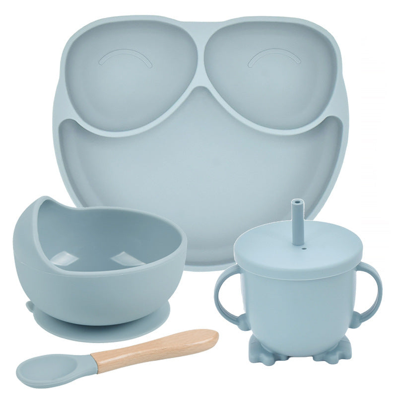 OtterPot Silicone Suction Cup Dinner Plate – Baby & Children’s Divided Plate Set, Non-Slip Design, Easy-to-Clean | Essential Feeding Tableware for Toddlers & Kids
