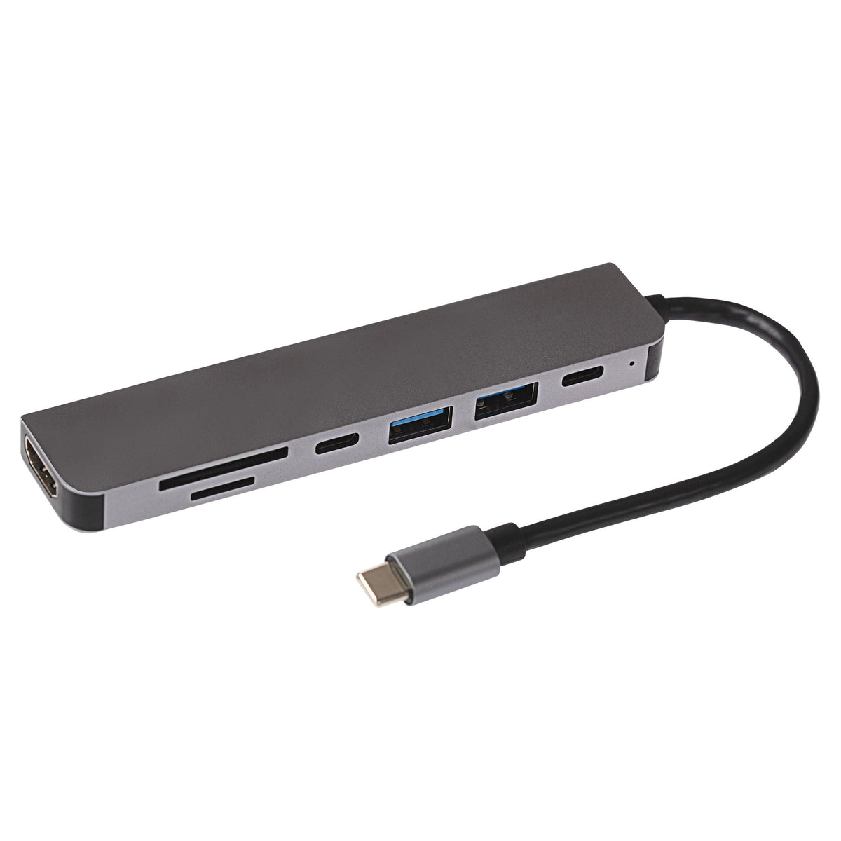 Maplin USB-C Multiport Hub to 2x USB-A 3.0 / HDMI / 2x USB-C / SD & MicroSD Card Reader