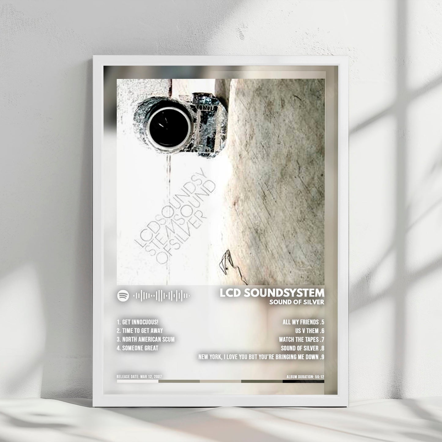 LCD Soundsystem "Sound of Silver" Album Cover Poster - with Complete Tracklist
