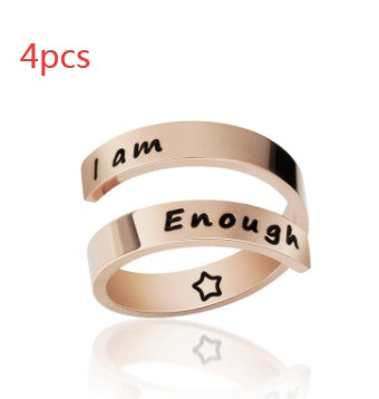 Double opening titanium steel ring