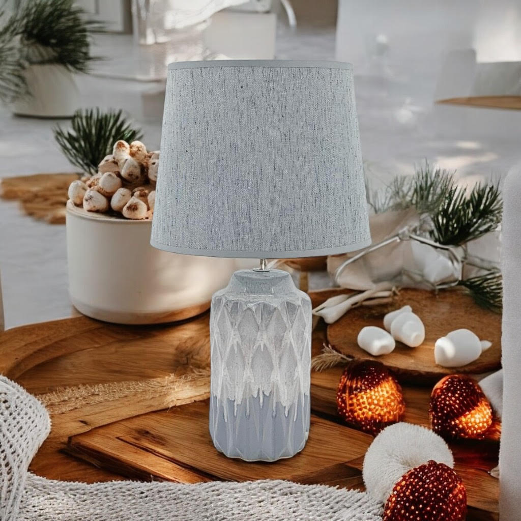 43CM HAND FINISHED LAMP AND SHADE