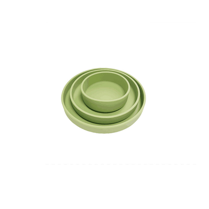 Silicone Baby Feeding Plate - BPA-Free Divided Suction Bowl