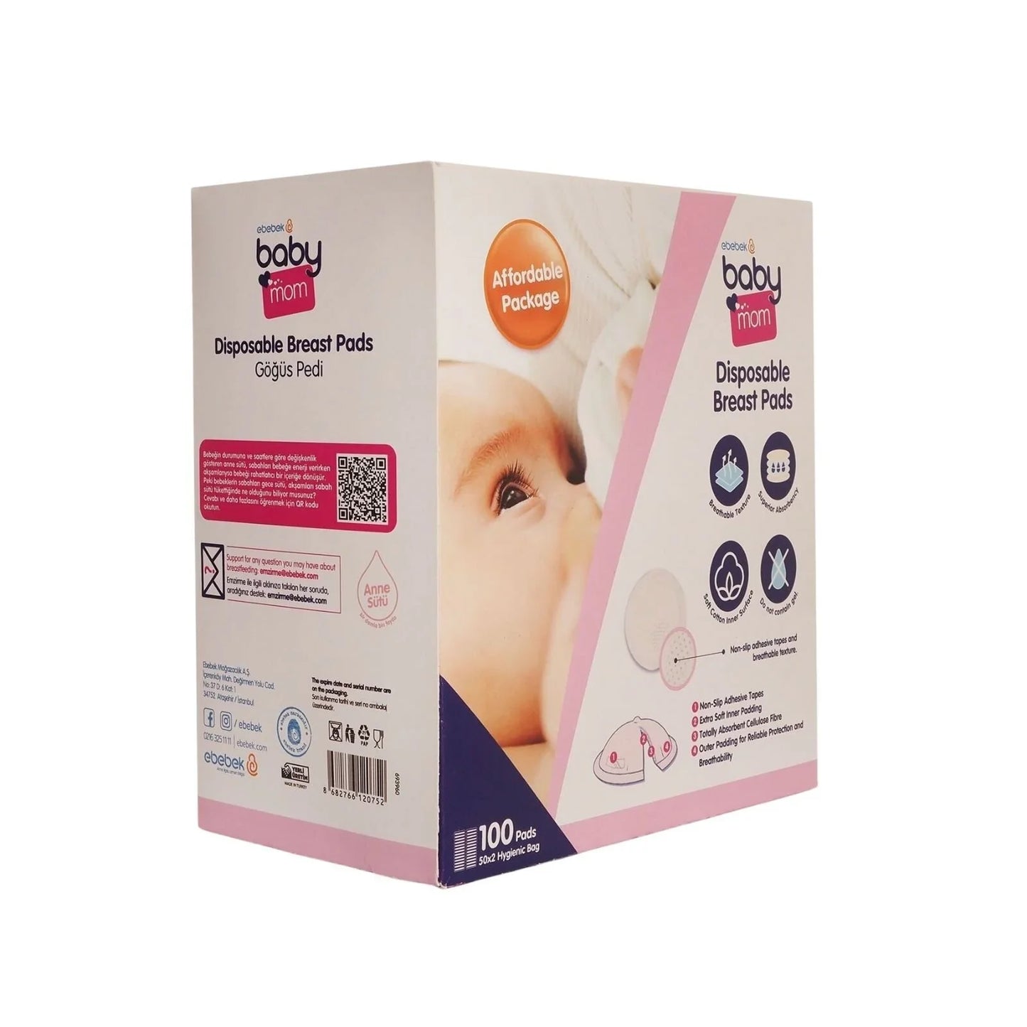 baby mom Disposable Breast Pads 100 pcs