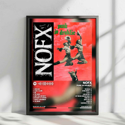 NOFX "Punk in Drublic  " Album Cover Poster - with Complete Tracklist
