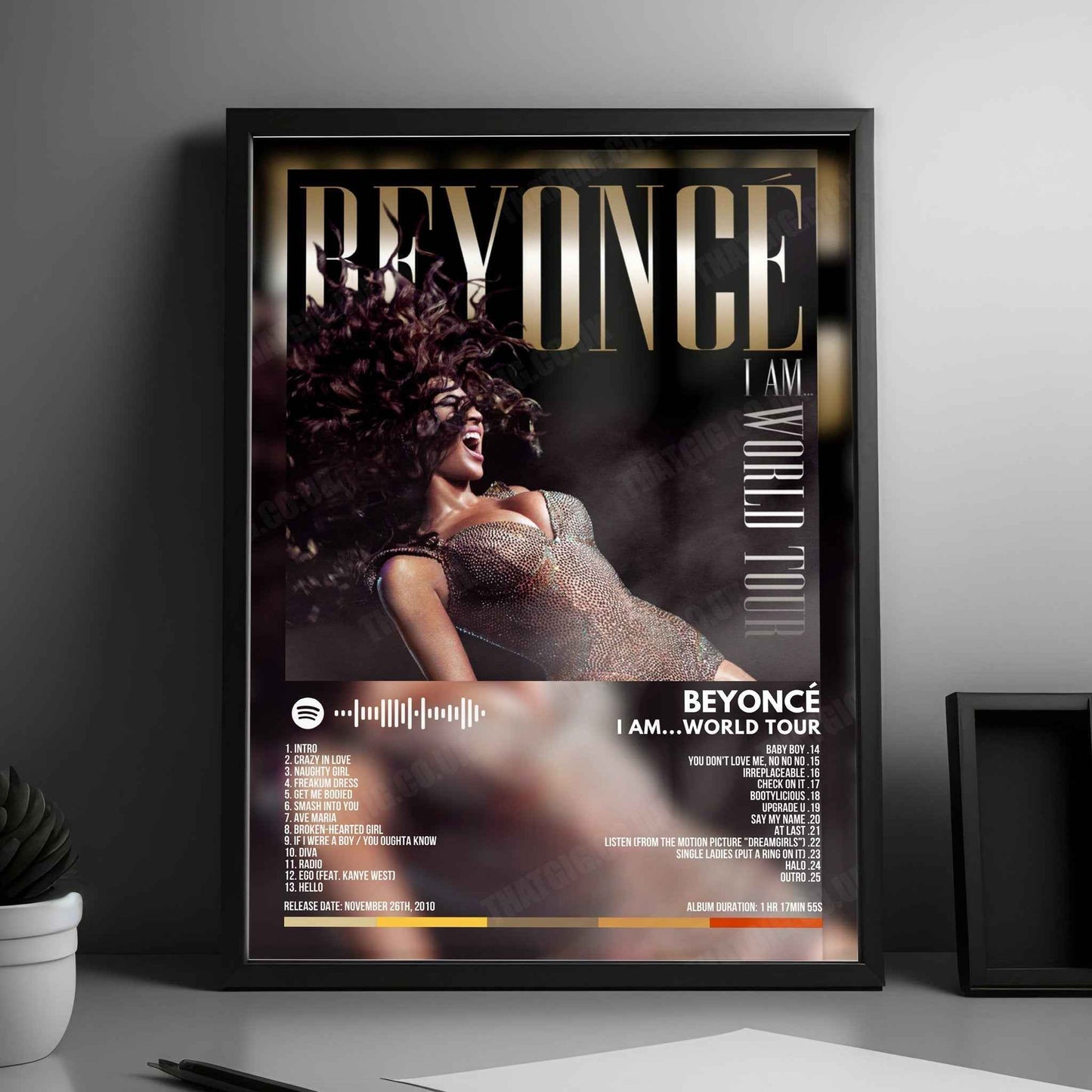 Beyoncé "I Am...World Tour" Album Cover Poster - with Complete Tracklist