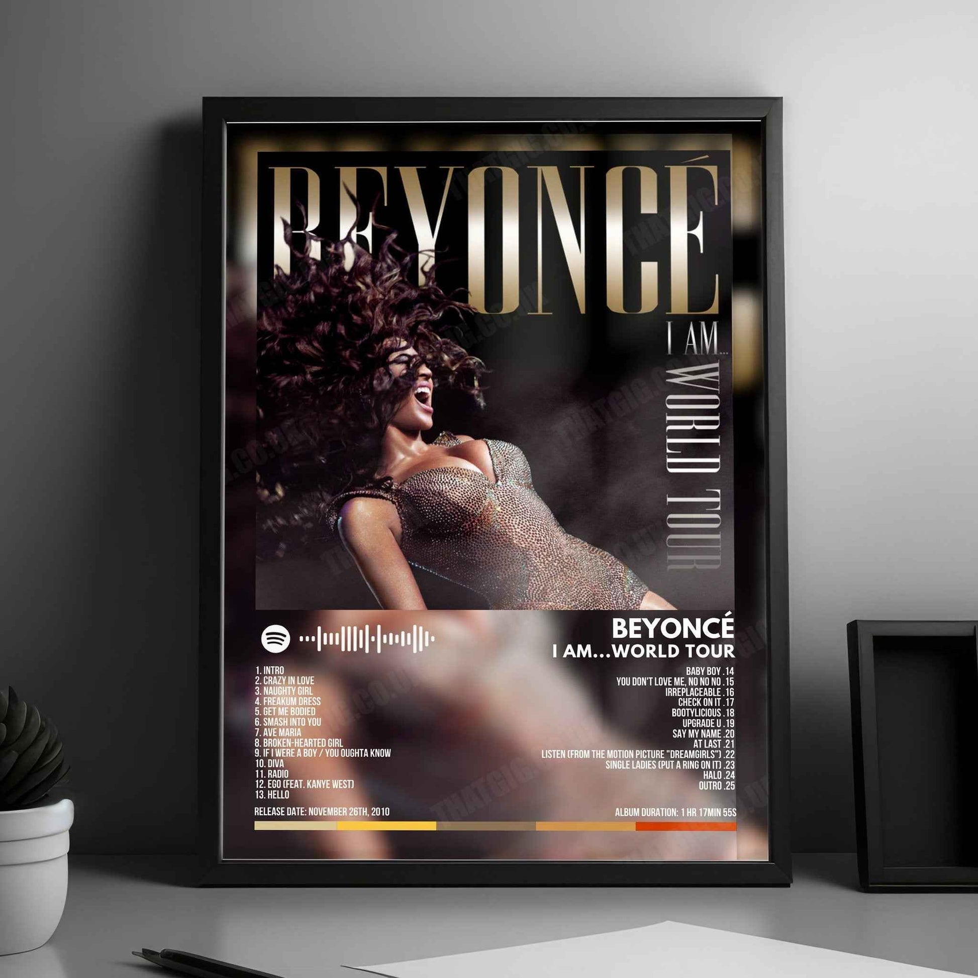 Beyoncé "I Am...World Tour" Album Cover Poster - with Complete Tracklist