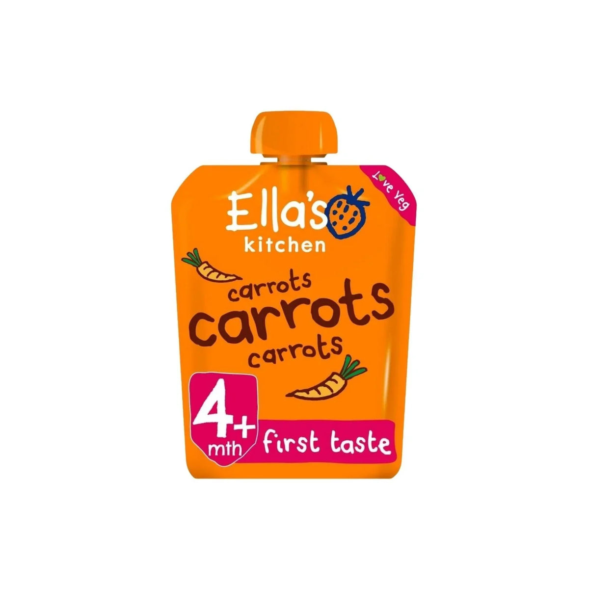 Ella's Kitchen Organic Carrots First Taste Baby Food Pouch 4+ months 70g
