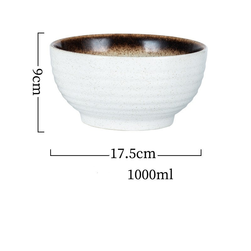 Japanese Style Ramen Bowl Ceramic Noodle Instant Noodle Chopsticks Spoon Set