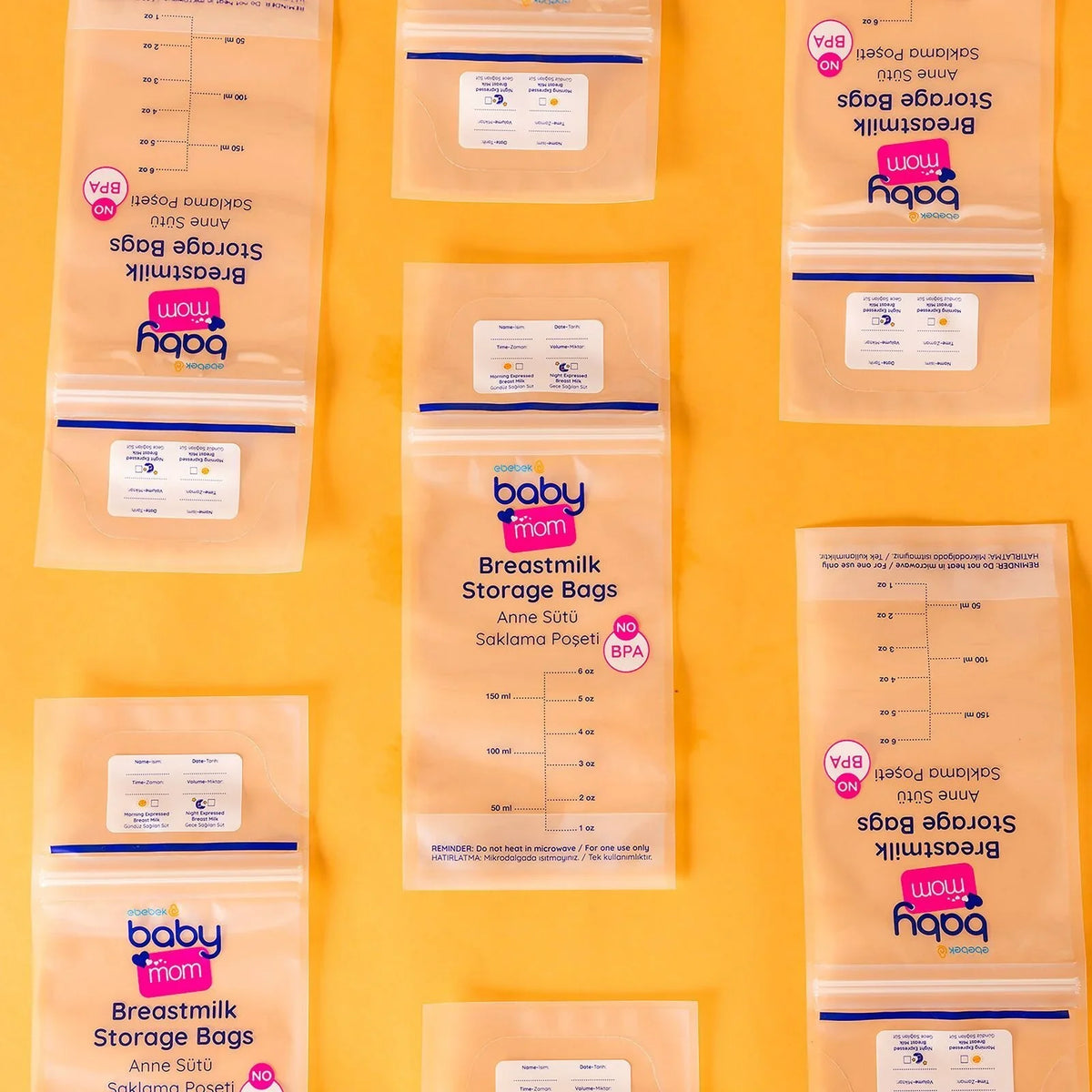 baby mom Breast Milk Storage Bag 50 pcs