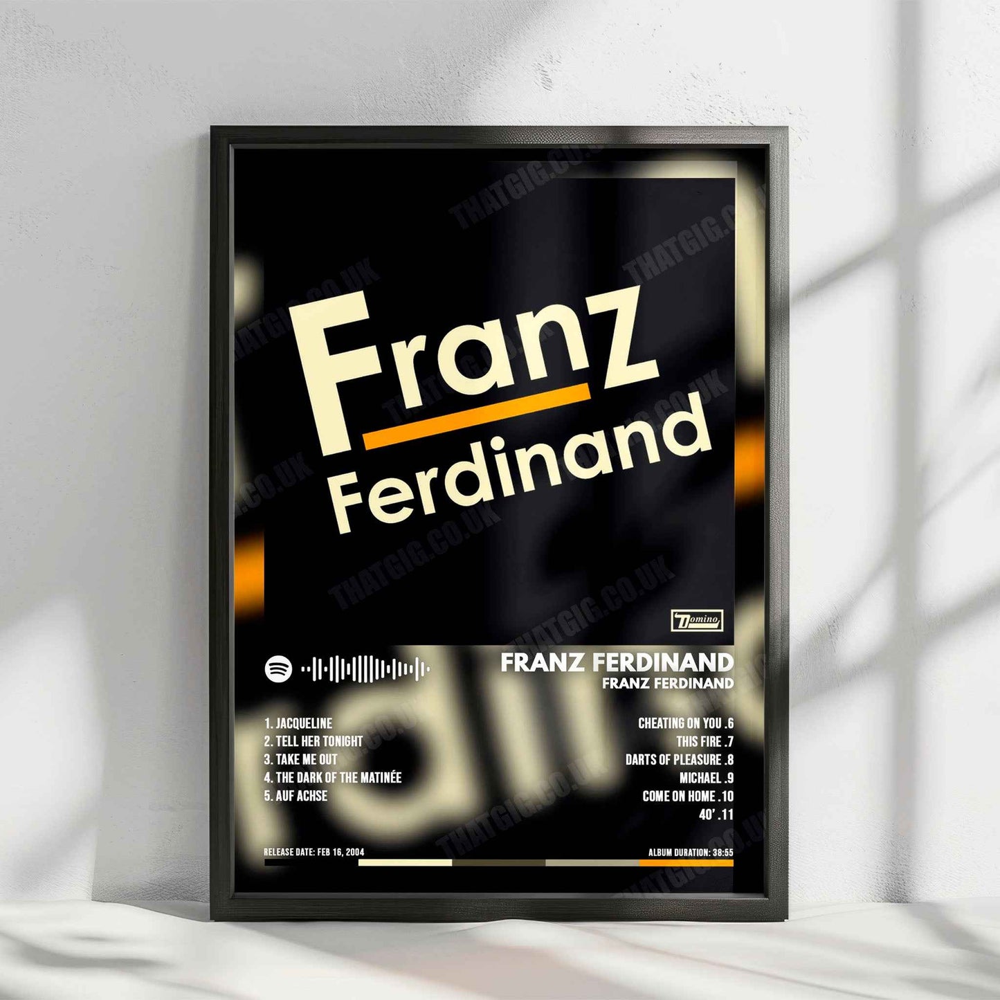 Franz Ferdinand "Franz Ferdinand" Album Cover Poster - with Complete Tracklist
