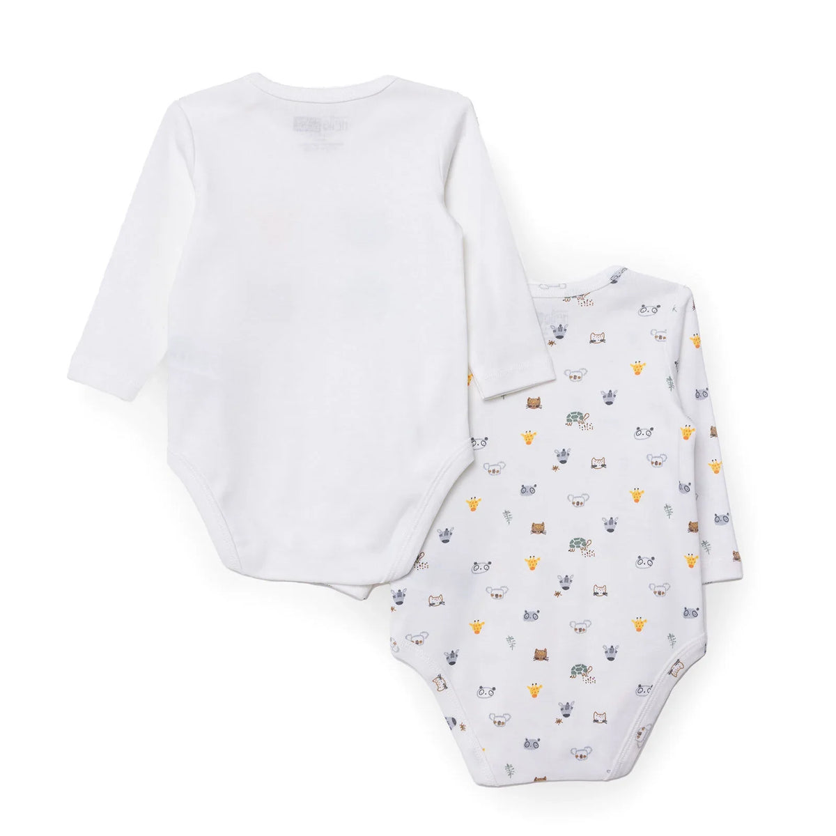 HelloBaby 2 Pack Animal Print Long Sleeve Baby Bodysuits (1-3 Months to 2-3 Years)