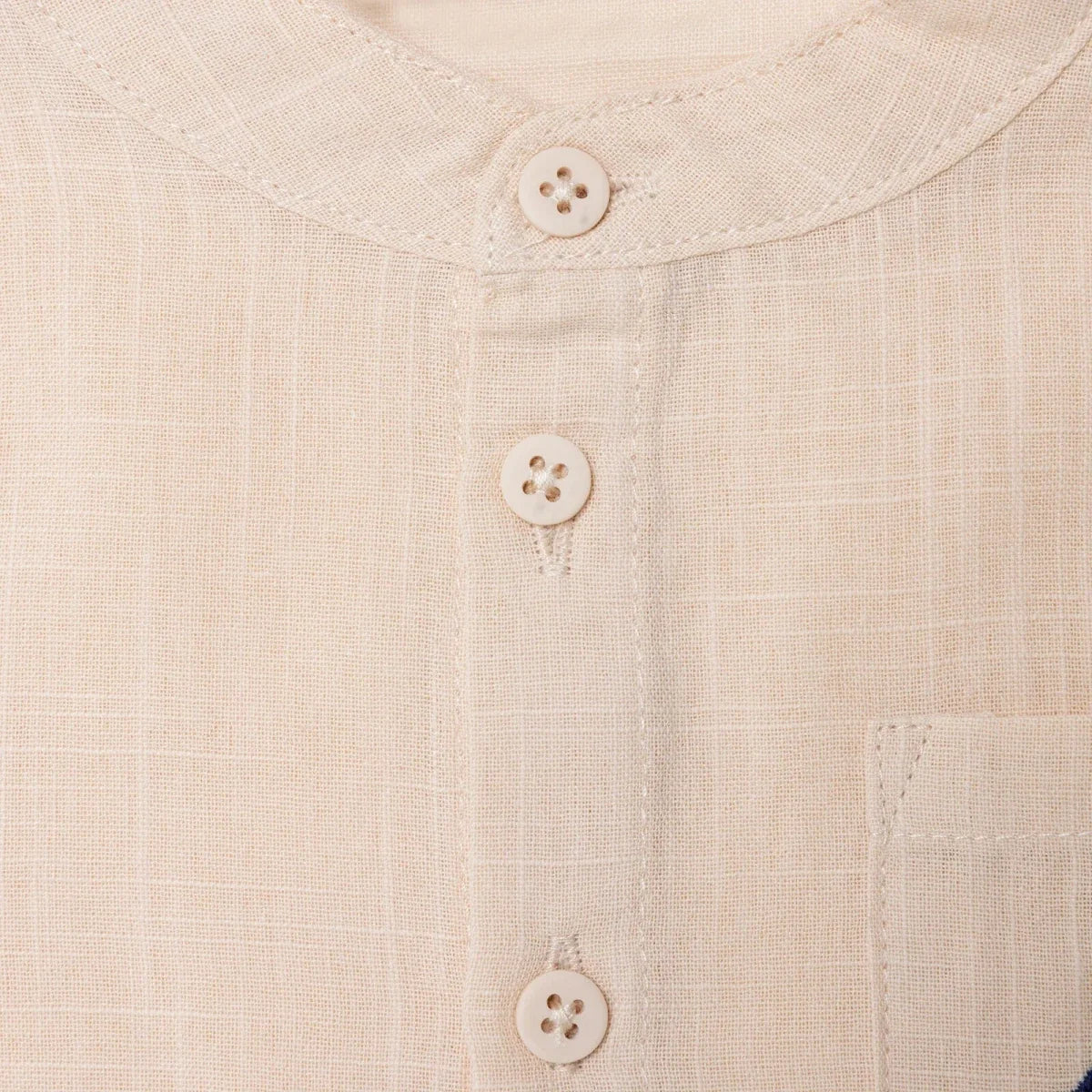 HelloBaby Grandad Collar Poplin Baby Shirt (6-9 Months to 4-5 Years)