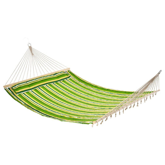 Outsunny  2 Person Hammock W/Pillow 188L 140W (cm) Mixed-green 284cm x 140cm