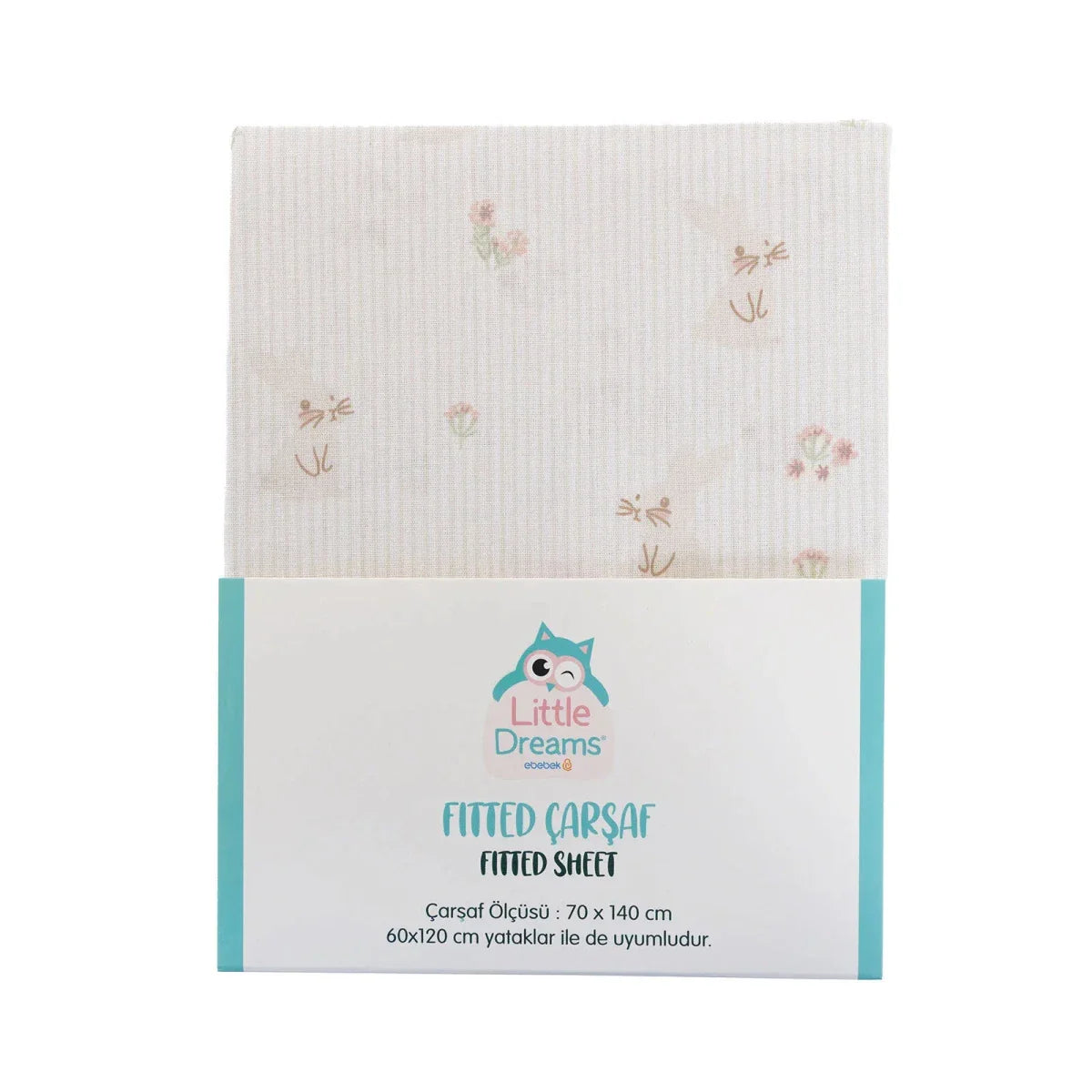 Little Dreams Girls Baby Sheet 70x140 cm - White