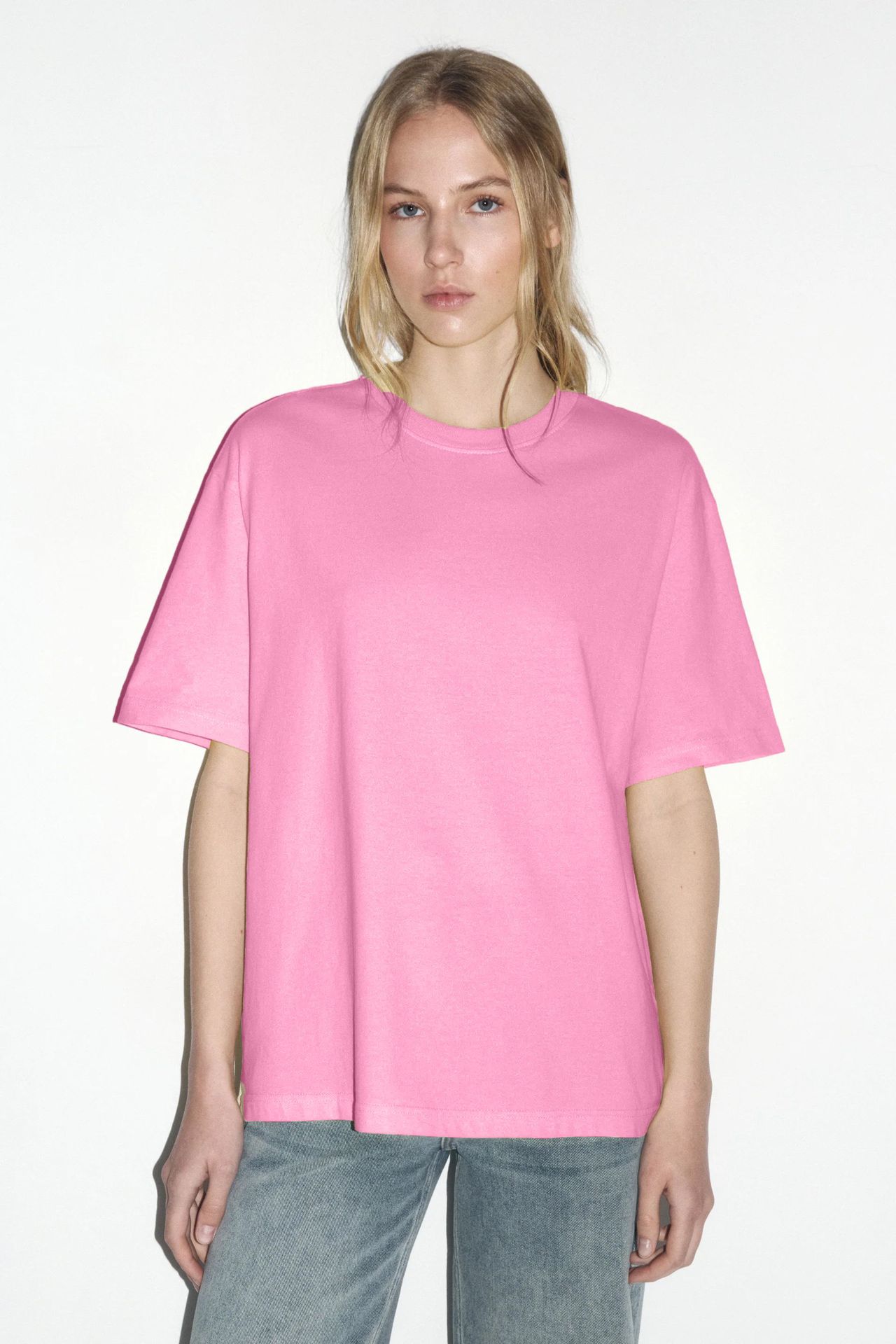 Arrival Cotton Crew-Neck Solid-Color Versatile T-Shirt