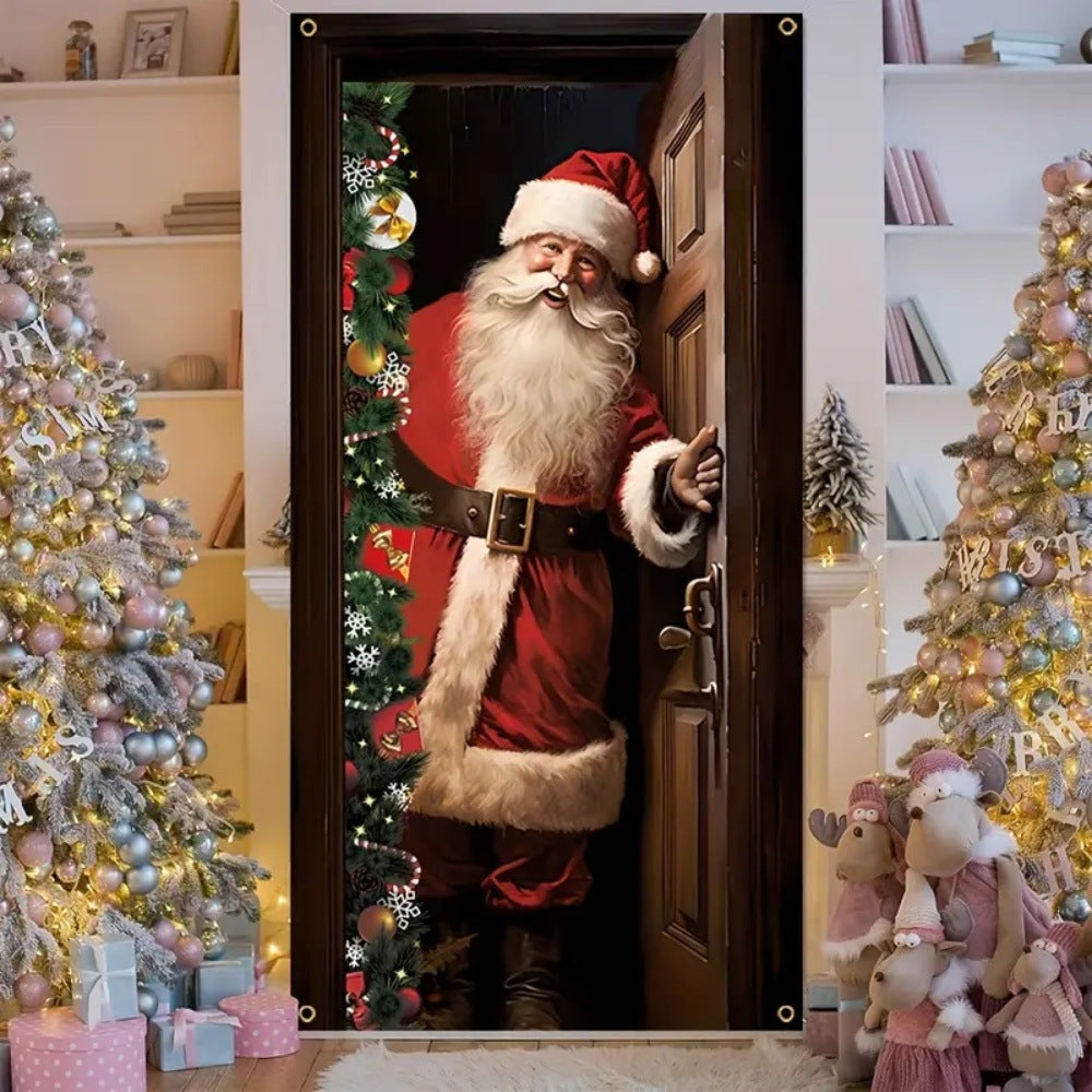 Christmas Curtain Decoration Hanging Cloth Background