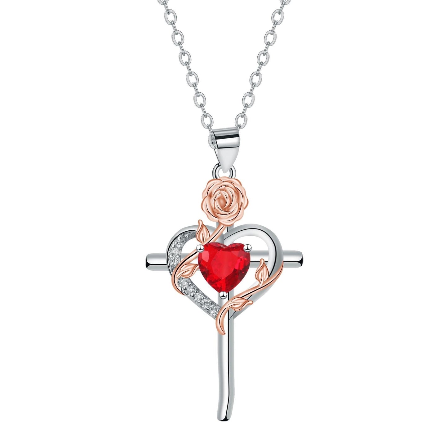 Cross Pendant Necklace Valentine's Day Gift