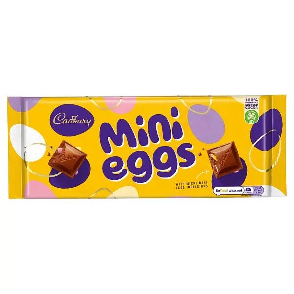 Cadbury Mini Eggs Large Chocolate Bar 360g (Case of 14)