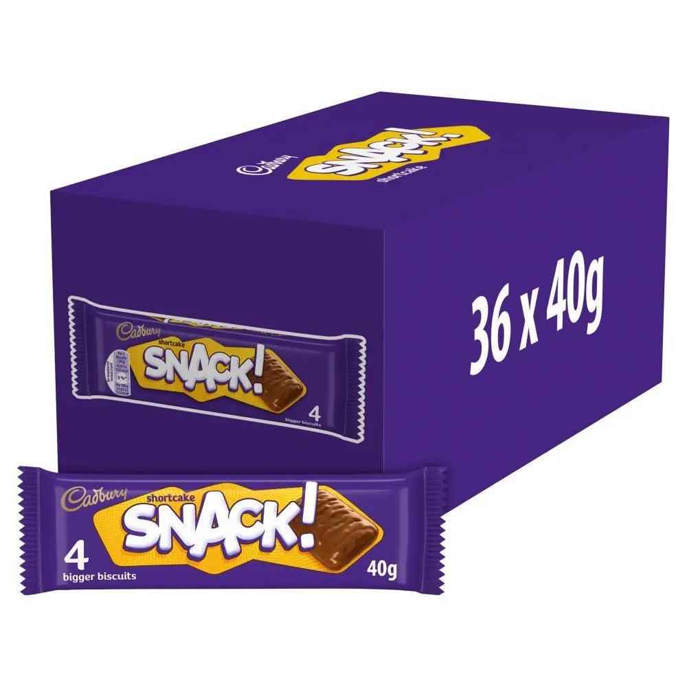 Cadbury Snack Shortcake Chocolate Biscuit 40g (Case of 36)