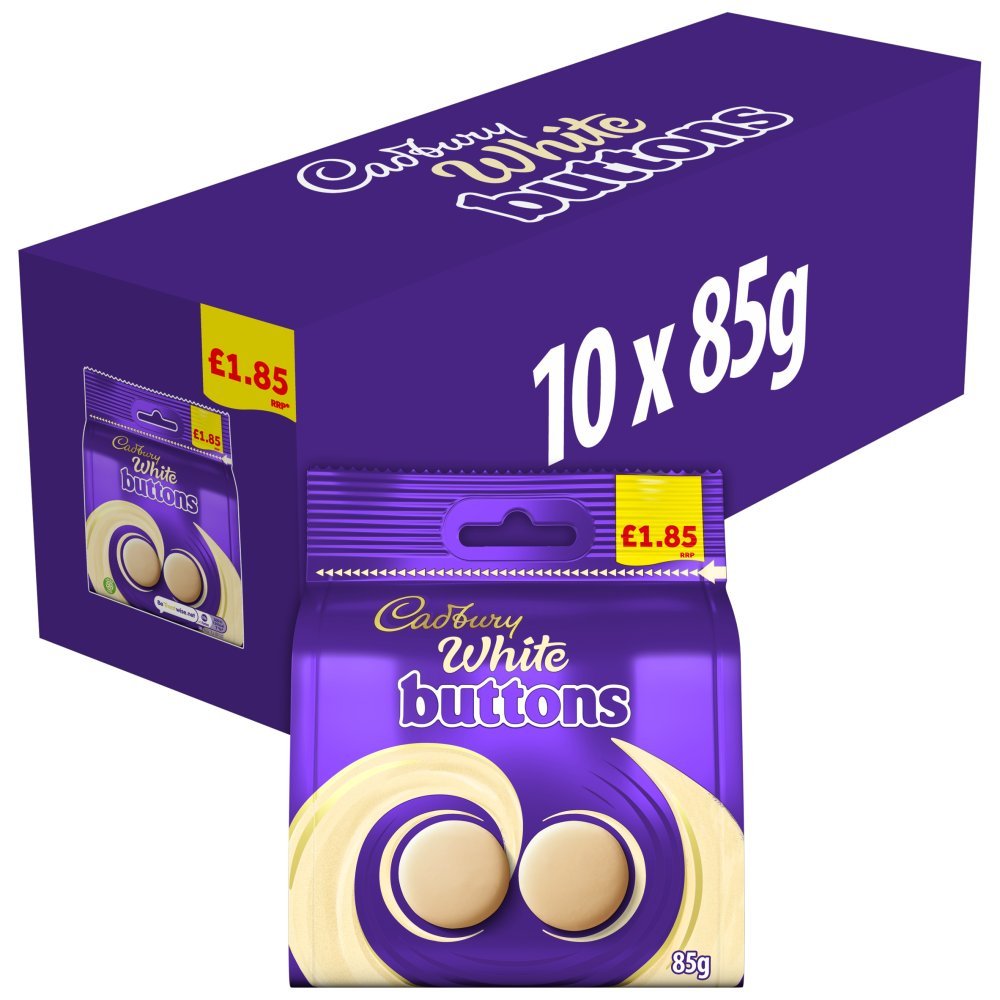 Cadbury White Chocolate Bag 85g (Case of 10)