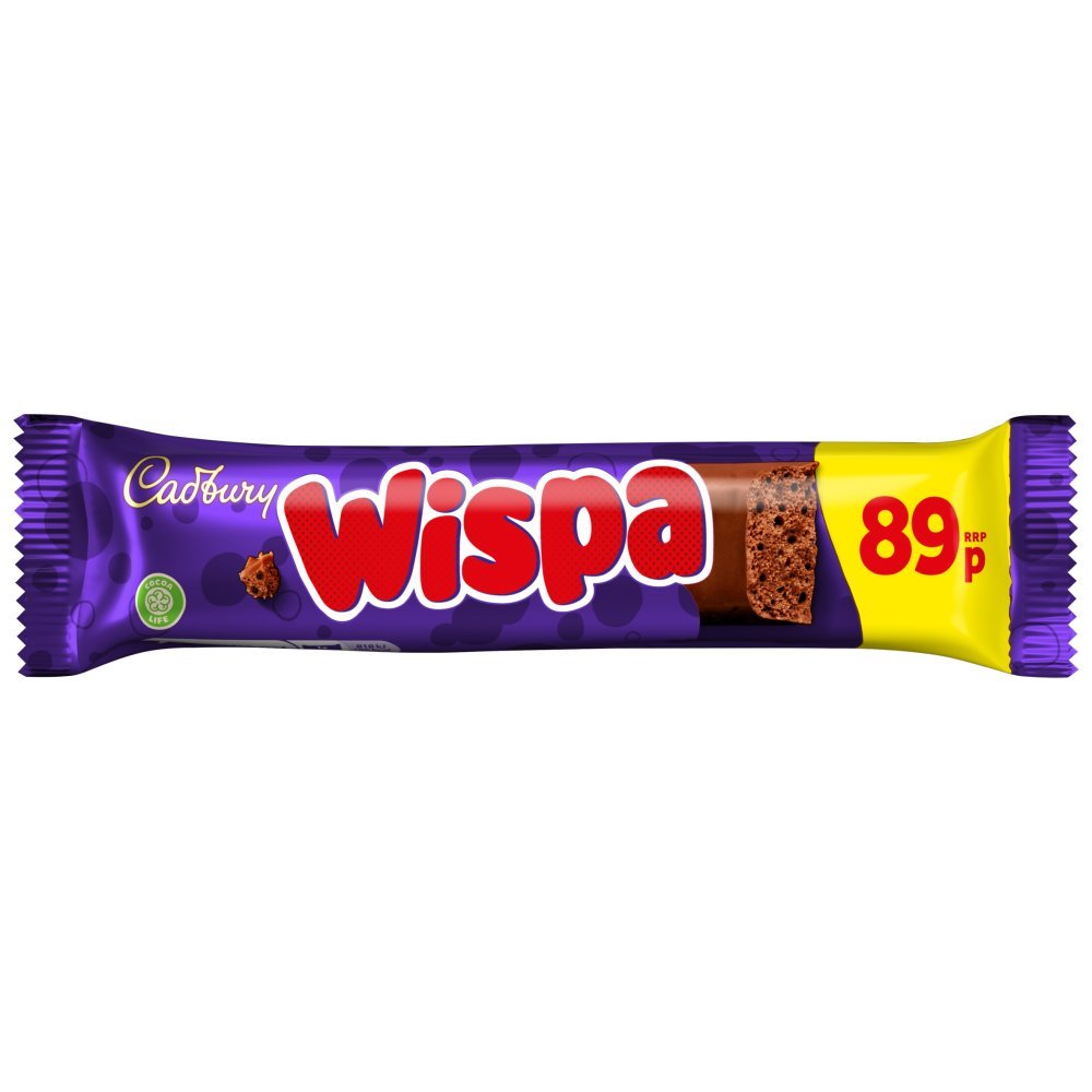 Cadbury Wispa Chocolate Bar, 36g (Case of 48)