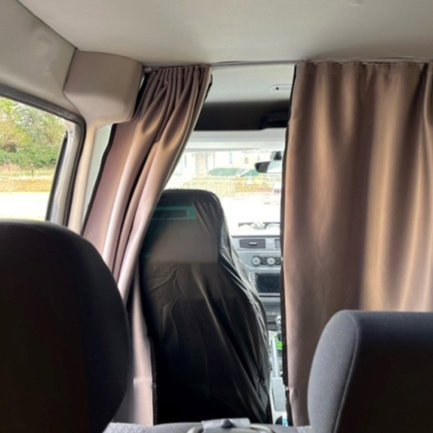 For VW Caddy Cab Divider Curtain Kit with Rail Premium Quality - Van-X