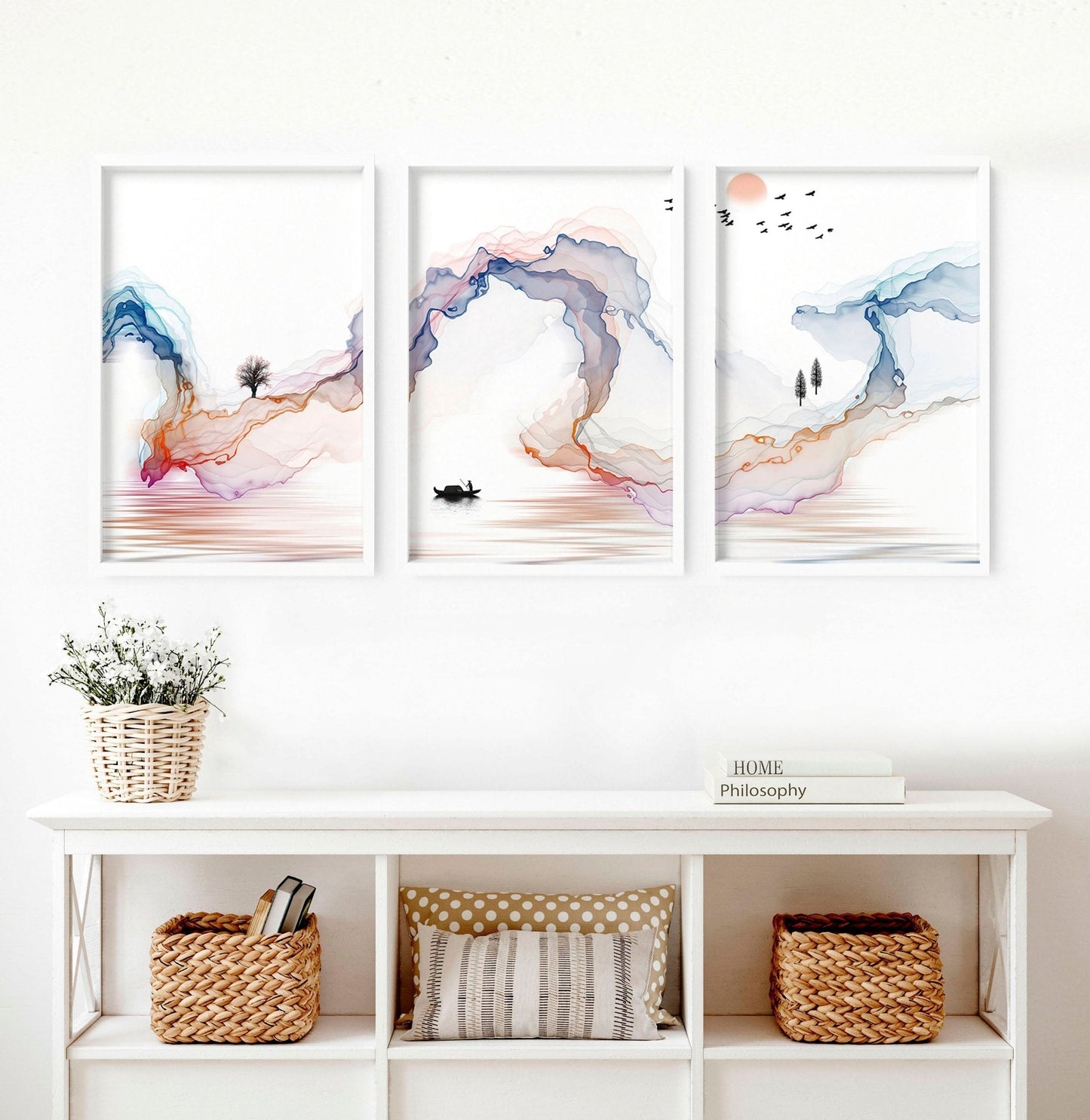 Calm artwork Wall Art prints | set of 3 framed prints