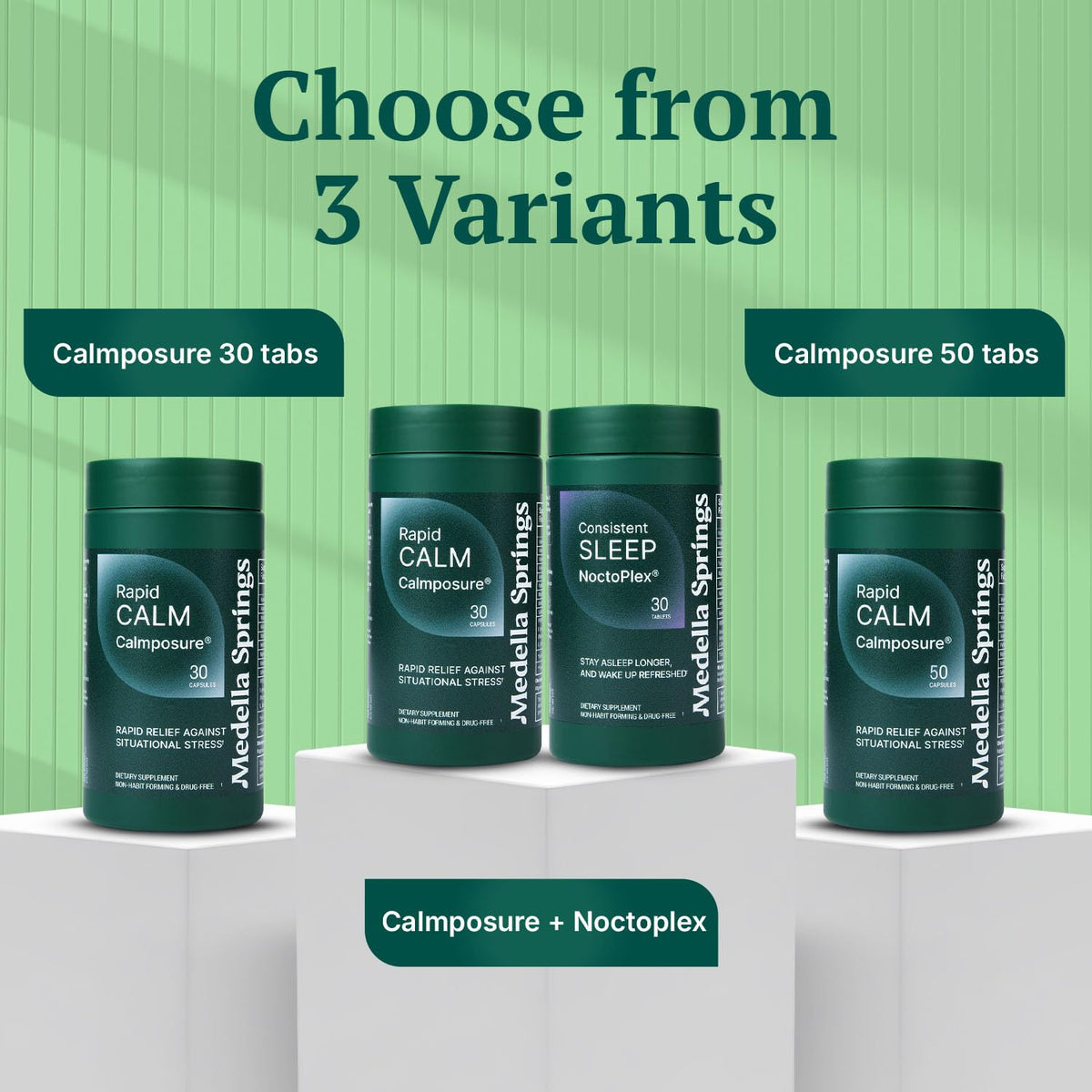 Anti Stress Supplements – 30 Count Capsules | Calming Pills for Adults