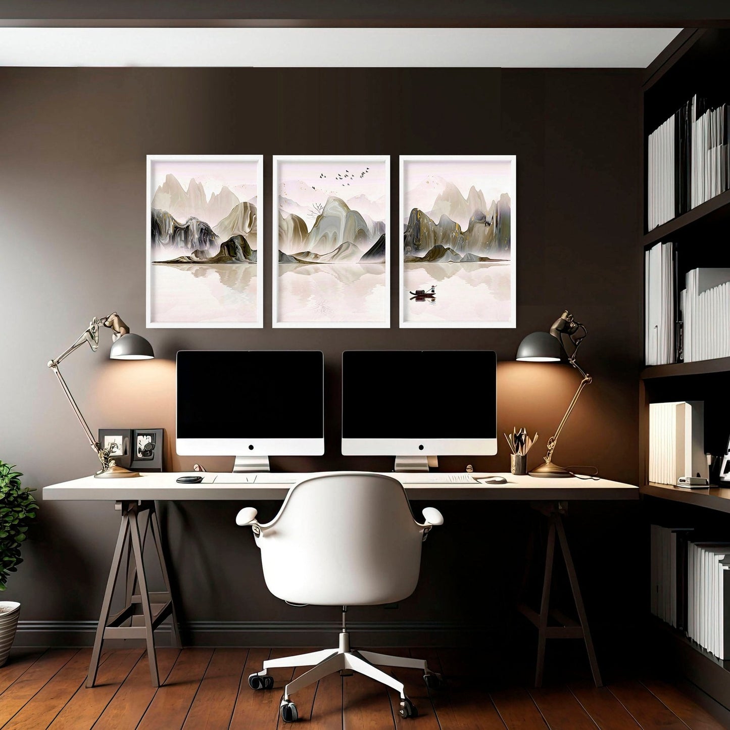 Art for the office wall | set of 3 framed wall art prints