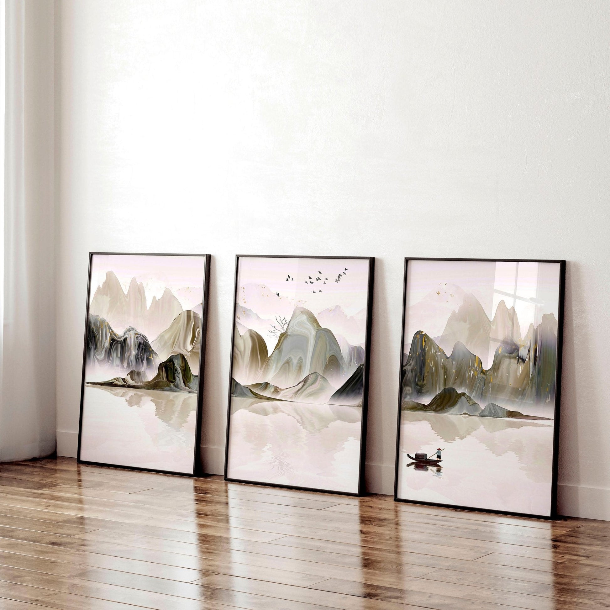 Art for the office wall | set of 3 framed wall art prints