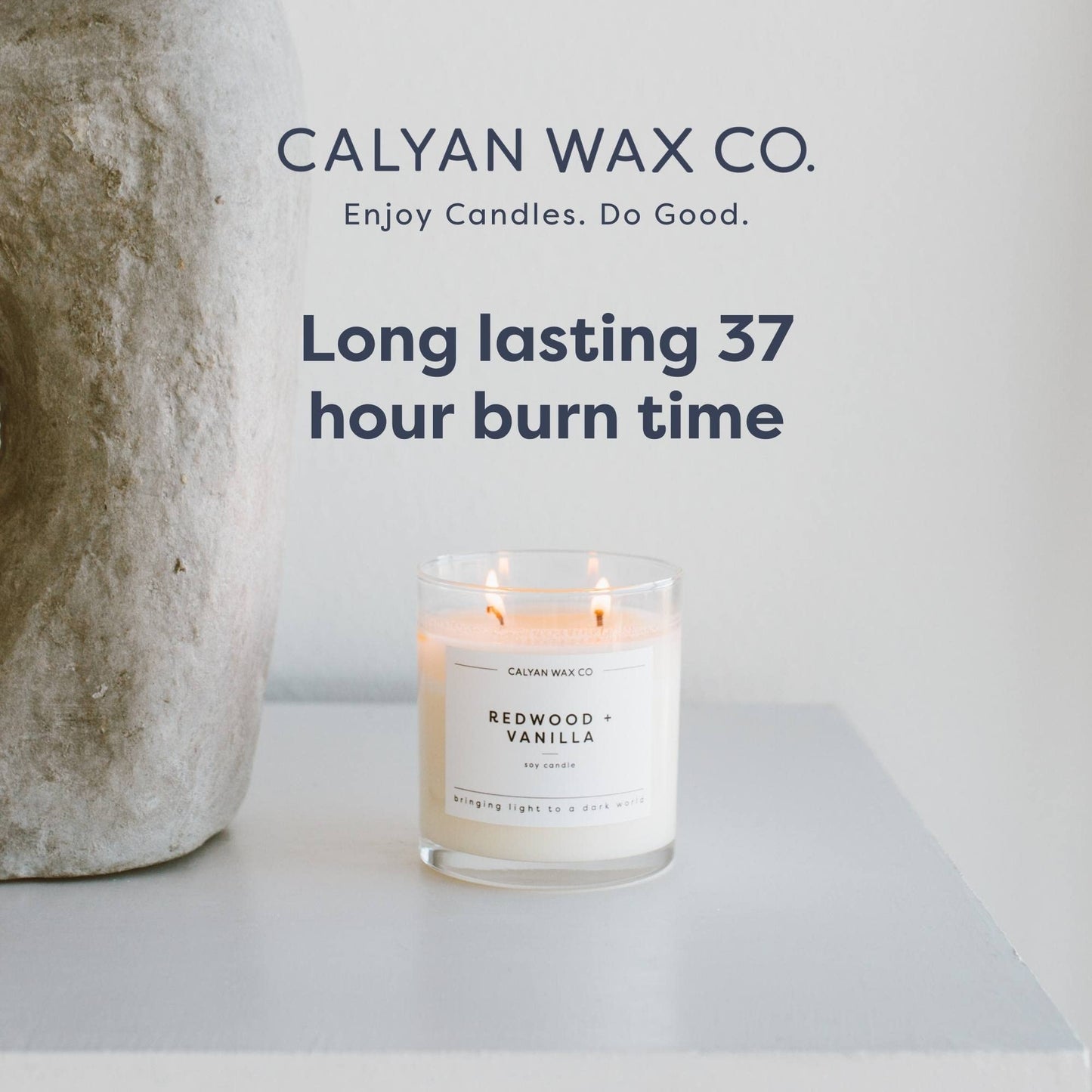 Calyan Wax Co. Musk & Teakwood 2-Wick Soy Candle | 8.8oz