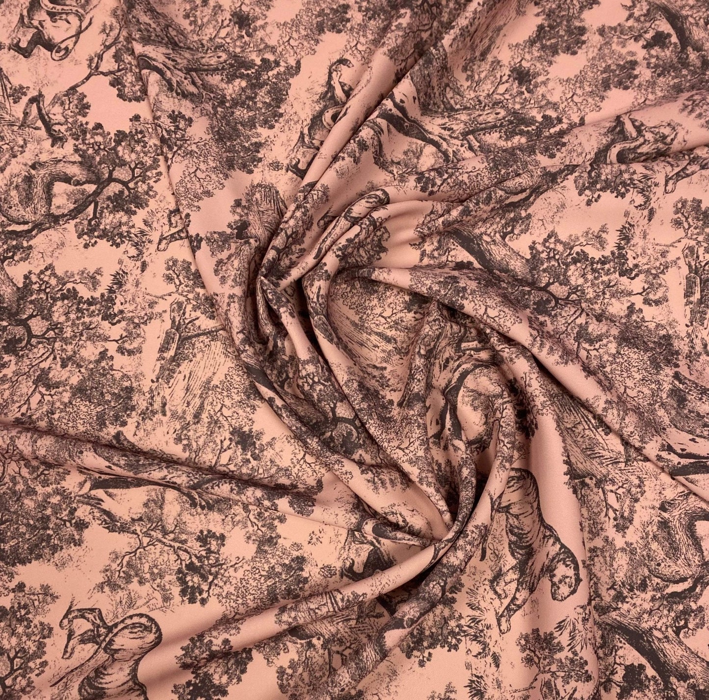 Camel Wild Forest Pattern Fabric Sold by Metre
