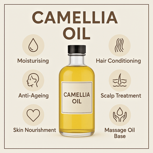 Camellia Oil – Moisturising Face, Hair & Skin – Anti-Ageing & Massage Oil