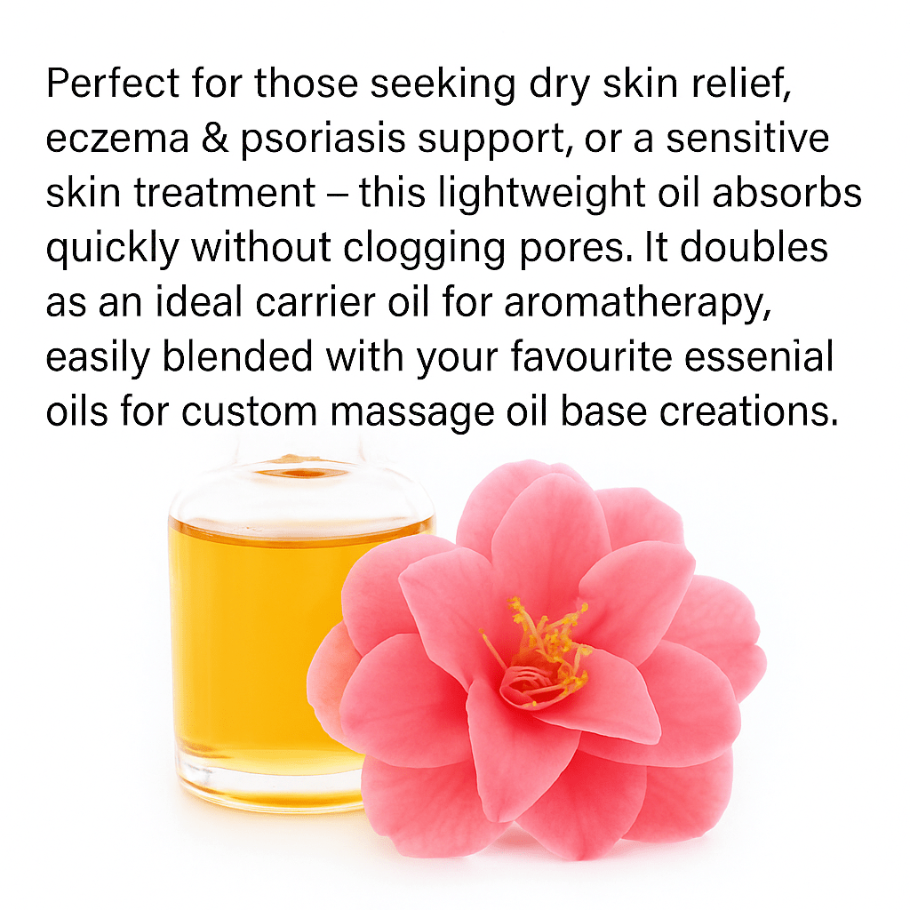 Camellia Oil – Moisturising Face, Hair & Skin – Anti-Ageing & Massage Oil
