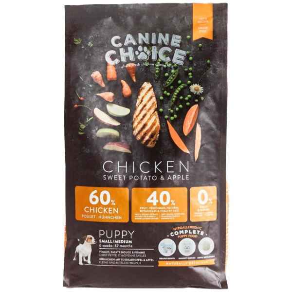 Canine Choice Grain Free Small & Medium Puppy Dry Dog Food - Chicken 7kg