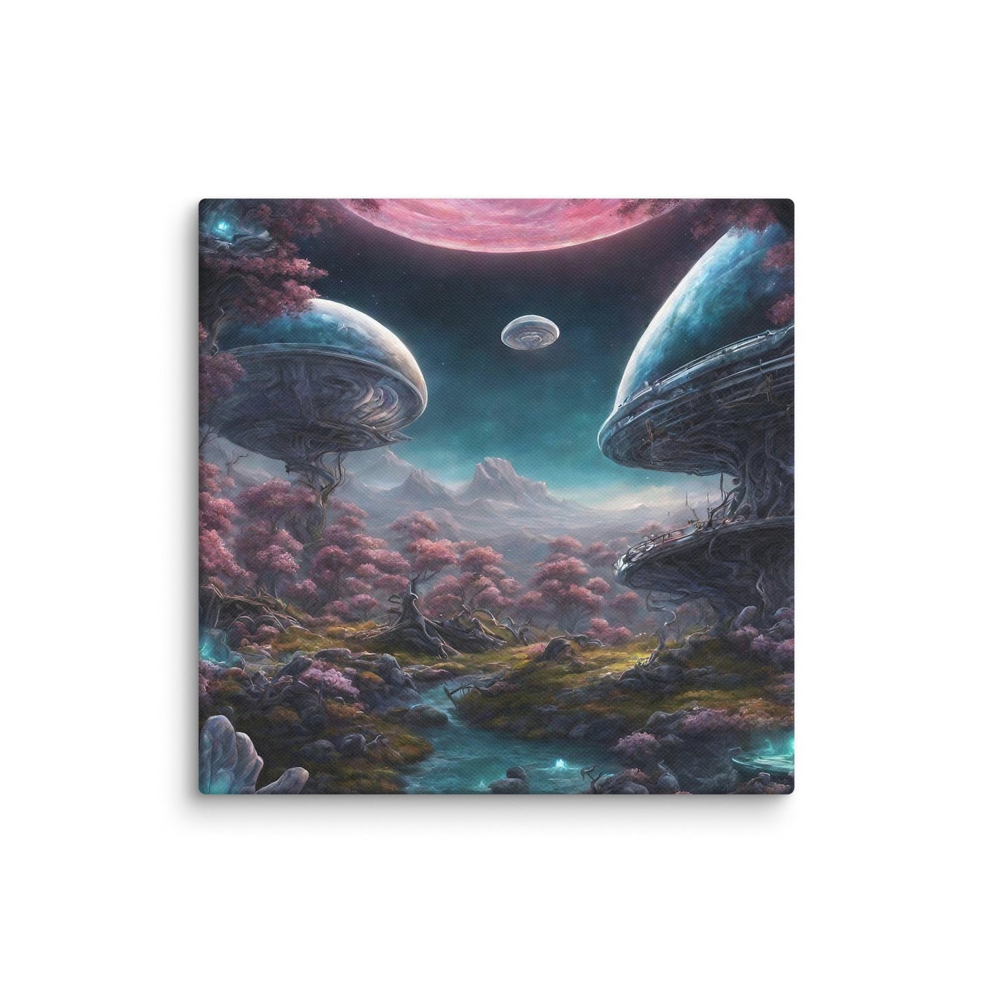 Alien Landscape Canvas Print — AI Wall Art