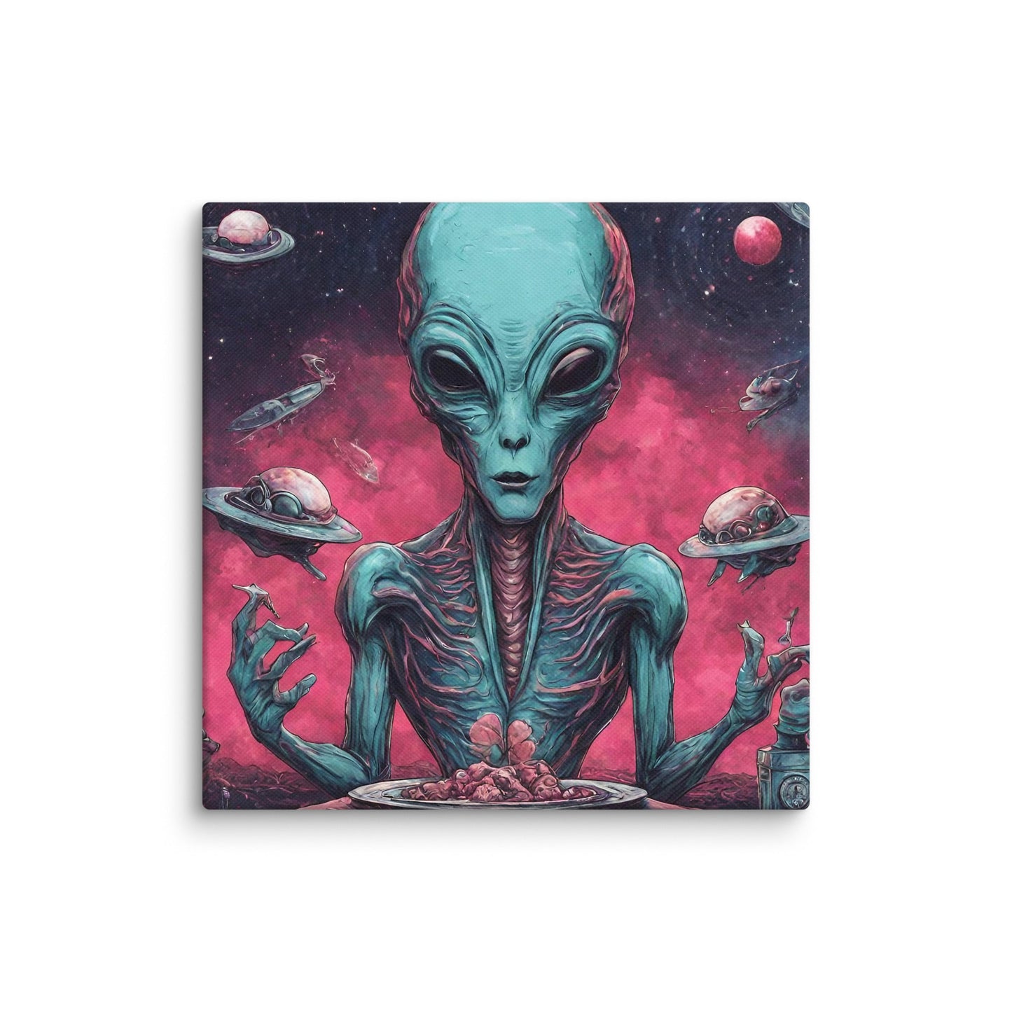 Alien Landscape Canvas Print — AI Wall Art