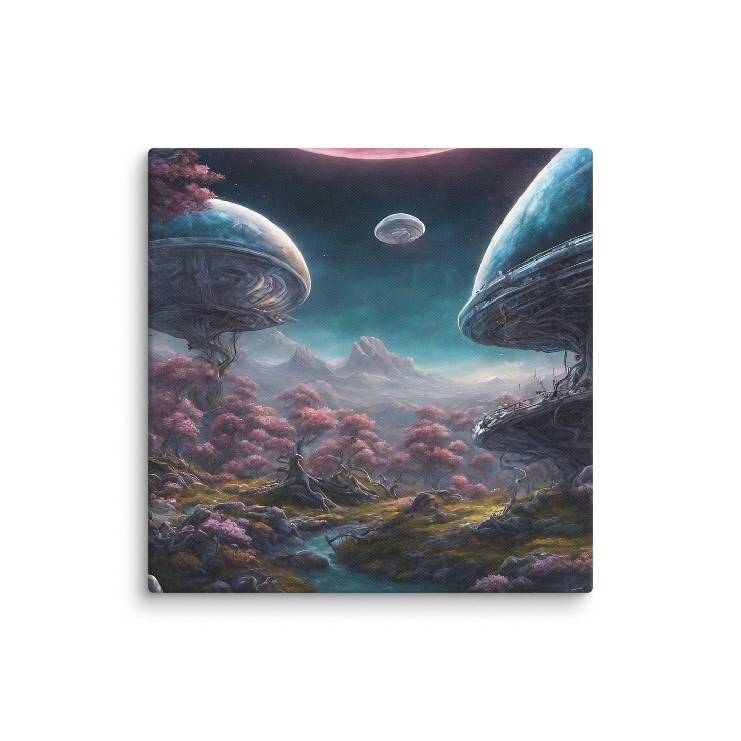 Alien Landscape Canvas Print — AI Wall Art