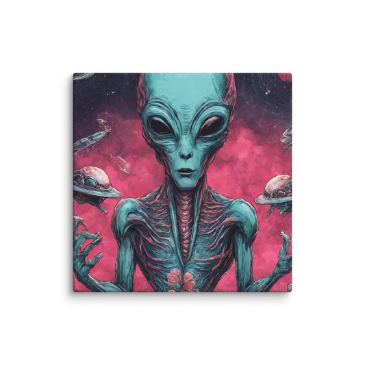 Alien Landscape Canvas Print — AI Wall Art