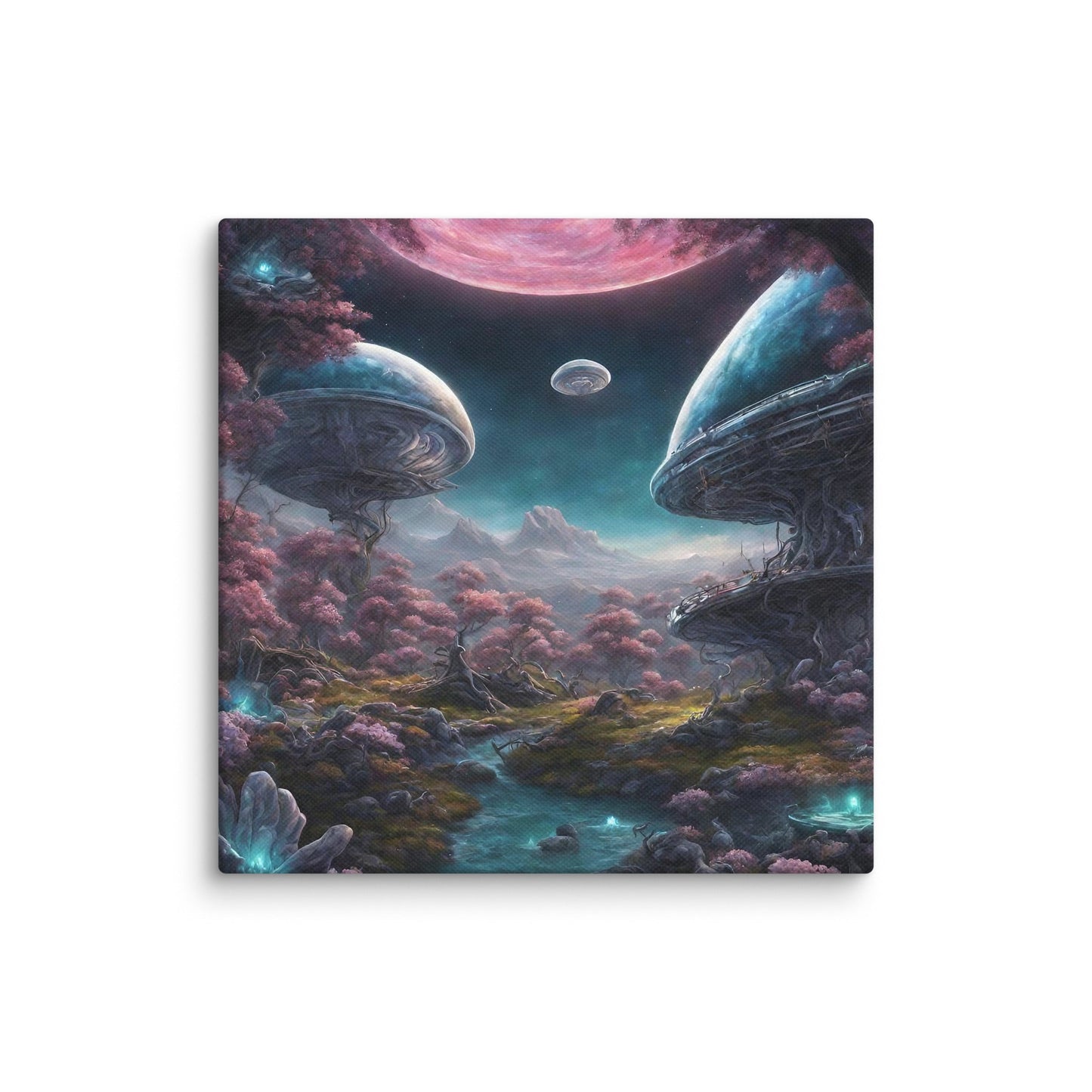 Alien Landscape Canvas Print — AI Wall Art